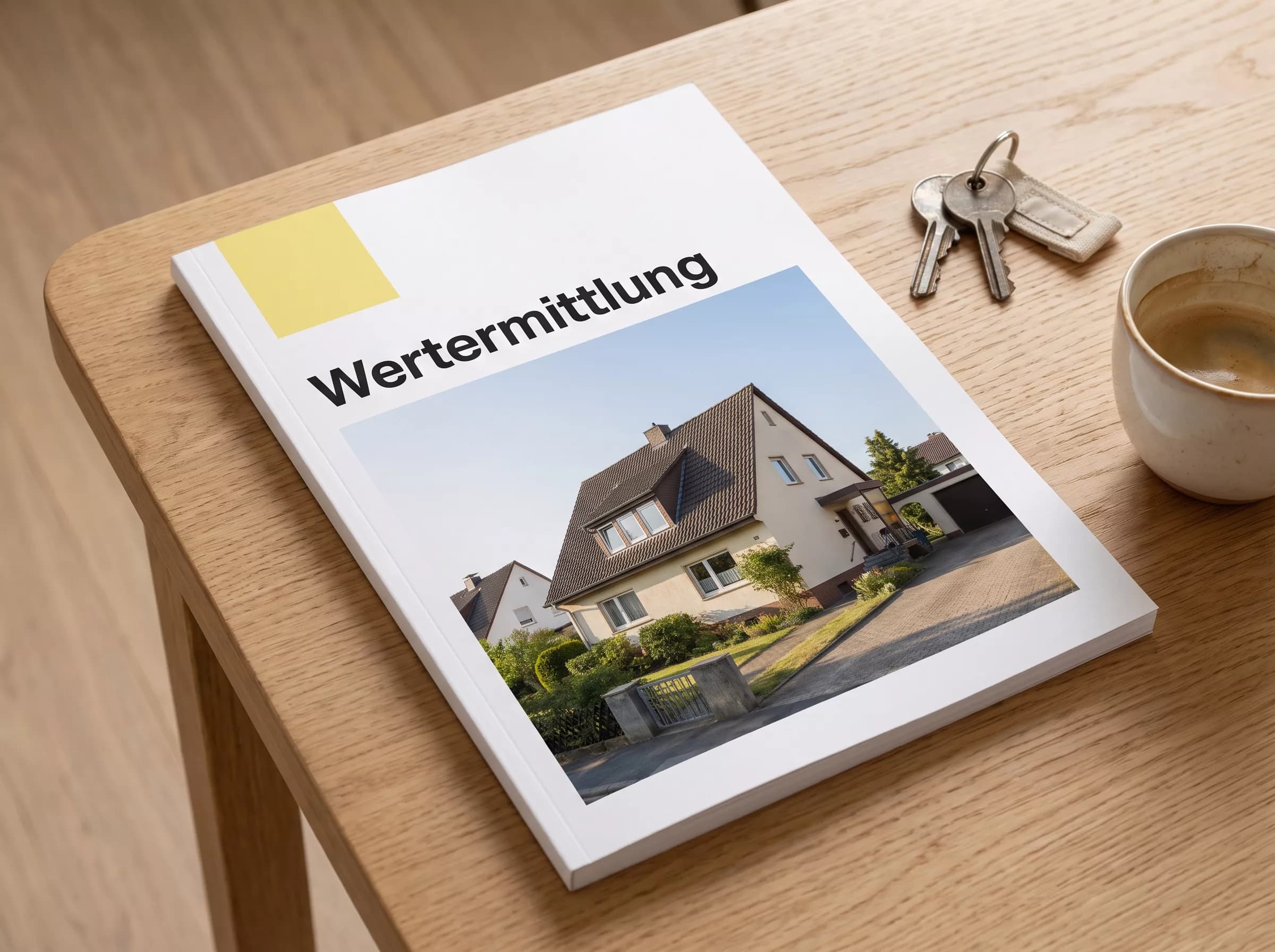 Symbolbild (KI-Bild): Ausgedruckter Bewertungsbericht auf dem Schreibtisch